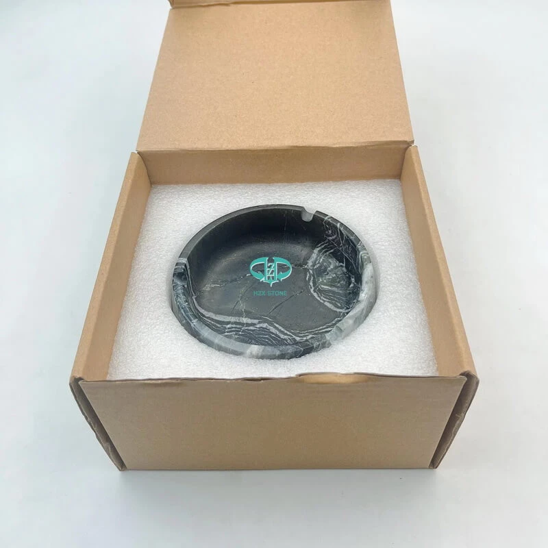 Silver Wave Black Wooden marble ashtray.jpg Silver Wave Black Wooden marble ashtray.jpg