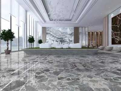 black marble flooring tile