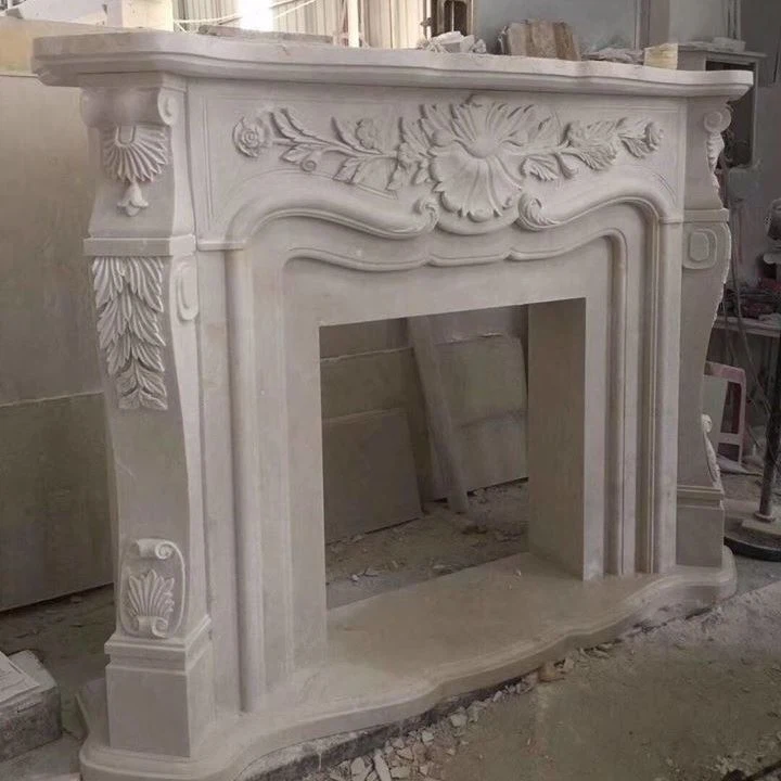 indoor marble fireplace
