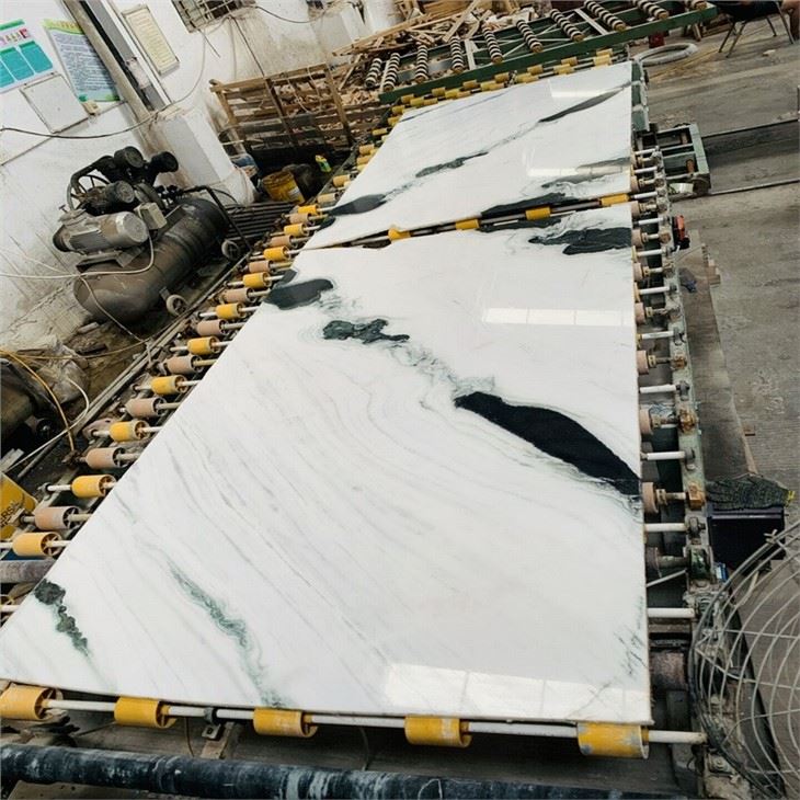 black and white panda marble