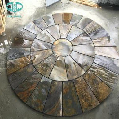 Rajola de patró de cercle de pissarra