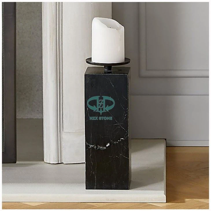 Balck Marble Candle Stand Holder