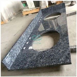 Top de bany de granit perla blava