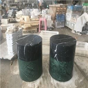 Pilar de columna de marbre Nero Marquina