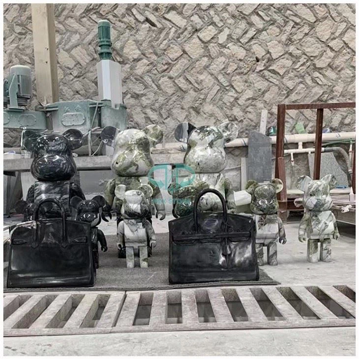 Fashion Bearbric Marble Carving