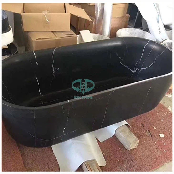 Black Marble Bathtub