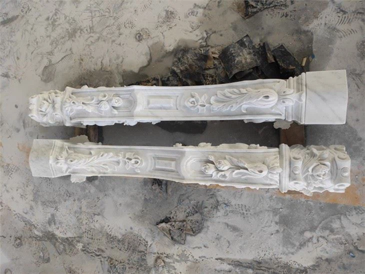 Carrara White Marble Fireplace