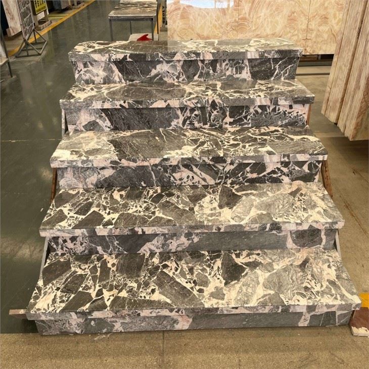 gray marble stairs